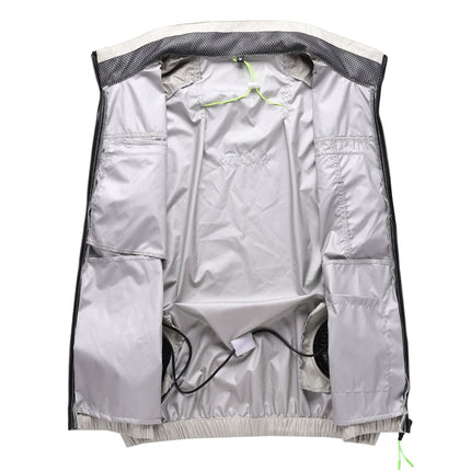 Cross-border Air Conditioning Clothing Summer Cooling Vest USB Fan Vest Summer Prevention Outdoor Refrigeration Workwear Half-sleeve Work Clothes