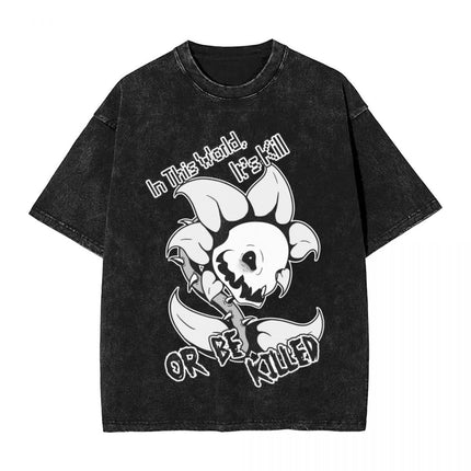 Annoying Dog Game Frisk t Shirts Hip Hop Washed Cotton Overs