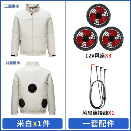 Cross-border New Smart Air-conditioning Clothing Jacket Clothes with Fan Outdoor Work Uniform Labor Protection Duty Fan Clothing