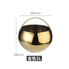 2 liter portable round ice bucket - with ice clip (local gold)