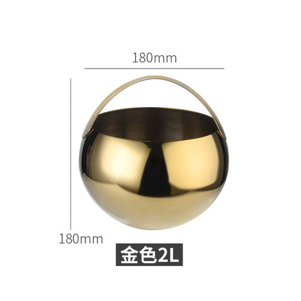 Ice bucket portable beer bucket stainless steel ice bucket bar beer champagne insulation ice bucket stainless steel bucket