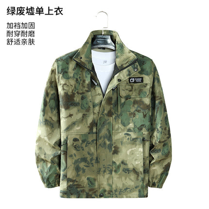 Men's Spring and Autumn Wear-Resistant Suit Camouflage Suit Water-Repellent Breathable Wear-Resistant Construction Site Auto Repair Machine Repair Work Upper and Lower Clothes