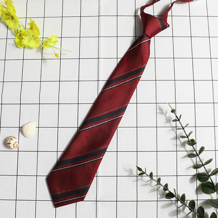 JK Small Tie Women's College Style Lazy Japanese Style Plaid Uniform Shirt Tie Student ins Men's and Women's Short Free Tie