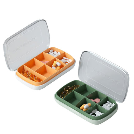 T5135 Portable Seven-Day Pill Box, One-Week Large-Capacity Storage Box, Sealed Pill Box, Portable Pill Dispenser