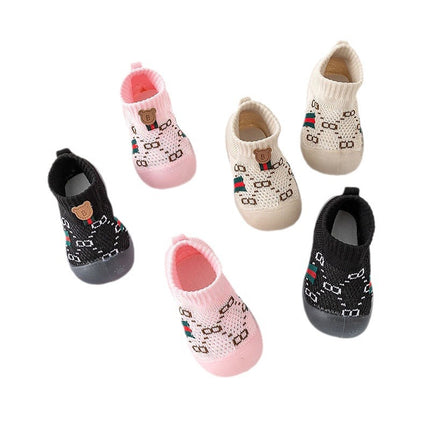 Baby Toddler Shoes One Year Old Spring and Autum Boys and Girls Flats Soft Sole Breathable Baby Shoes Cotton Non-Falling Shoes 0-1-2 Years Old