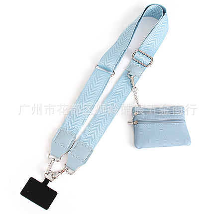 Amazon's Best-Selling Mobile Phone Cross-Body Shoulder Strap Coin Purse Hand-Held Detachable Mobile Phone Gasket Wide Shoulder Strap Mobile Phone Lanyard