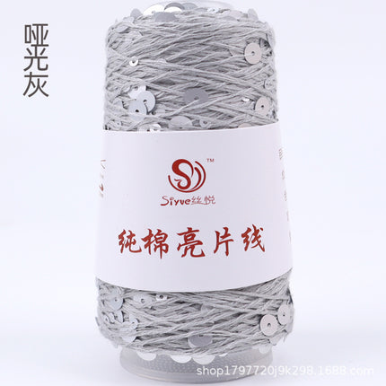Siyue pure cotton sequined yarn size beads 3+6 hand-woven yarn tube yarn factory wholesale wool ball cross-border