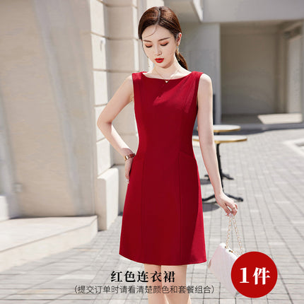 Suit dress Women's Spring and Autumn New plus size two-piece suit high-grade temperament formal occasion professional suit suit skirt