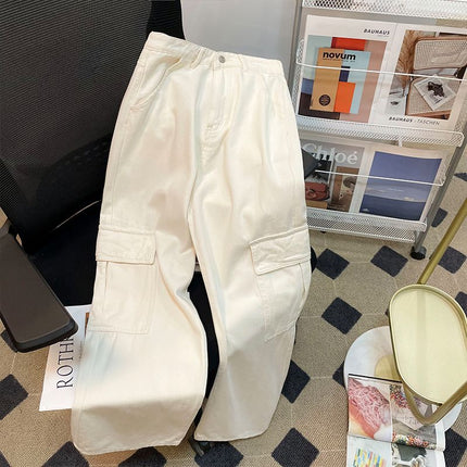 Commuter Outfit Mop Pants High Waist Work Jeans Fresh Women's Wear Slimming 2025 New Straight Leg Pants Slim Fit