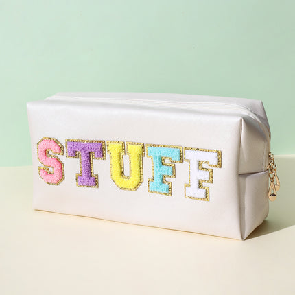 Ins Style Simple New Cosmetic Bag Women Hand Portable Square Waterproof Simple Travel Toiletry Storage Bag