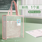 [pink] transparent compartment handbag 1329