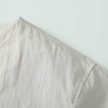 White Long-Sleeved New European and American Women's Clothing Simple Pocket Decorative Jacket Summer