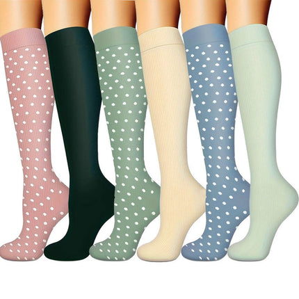 32 6 pairs of Amazon cross-border compression socks suit stockings sports running fitness compression socks calf socks