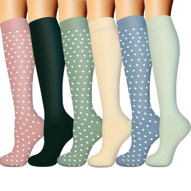 32 6 pairs of Amazon cross-border compression socks suit stockings sports running fitness compression socks calf socks