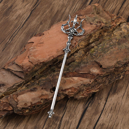 Popular Retro Trident Sword Hair Stick Hairpin Women's Hairpin Nordic Norwegian Style Viking Weapon Hair Accessories Gift Wholesale