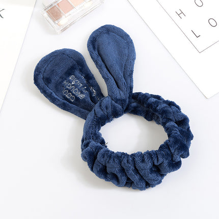 Korean Cute Rabbit Ears Makeup Beauty Quick-Release Headband Adjustable Wire Knotted Cross Face Wash Headband Headband