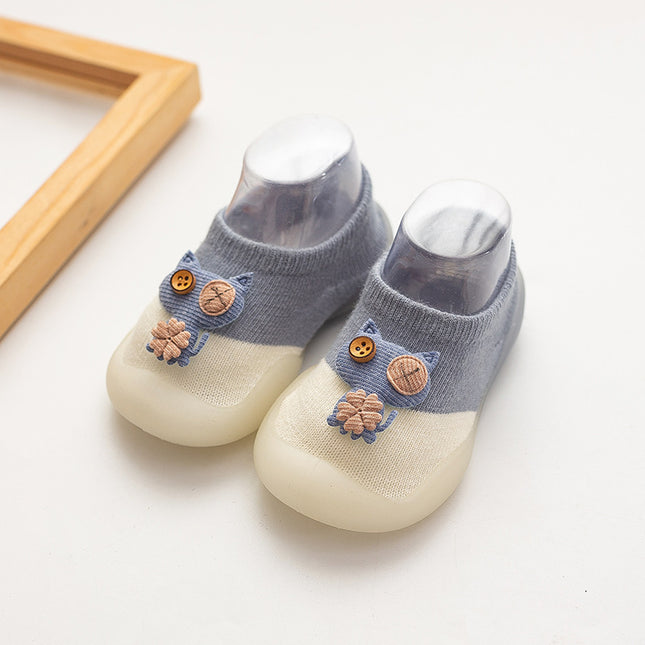 Spring new children's toddler shoes floor socks shoes non-slip soft bottom anti-drop heel baby cartoon doll toddler wholesale