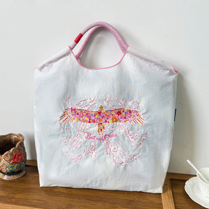 New Canvas Bag Embroidered Shopping Bag Tote Bag Large Capacity Bag Women's Handbag Crossbody Bag