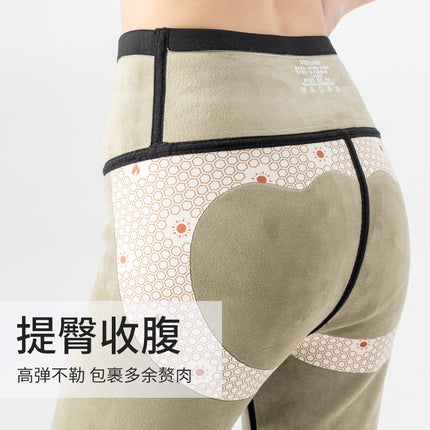 Autumn and Winter Warm Cropped Pants Double-Sided Shark Pants for Women, Thick High-Waisted, Hip-Lifting, Slimming, Tight-Fitting Leggings