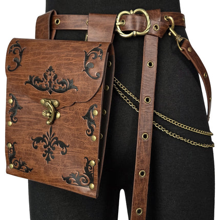 Amazon Hot Selling Steampunk Phone Bag Medieval Renaissance Role Playing Accessories Sport Fanny Pack