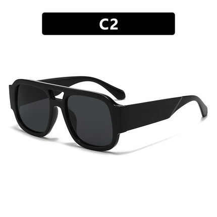 Fashion Casual Double-Bridge Sunglasses 2025 New Sun Glasses Uv Protection Personality European and American Photo Influencer Sunglasses for Women