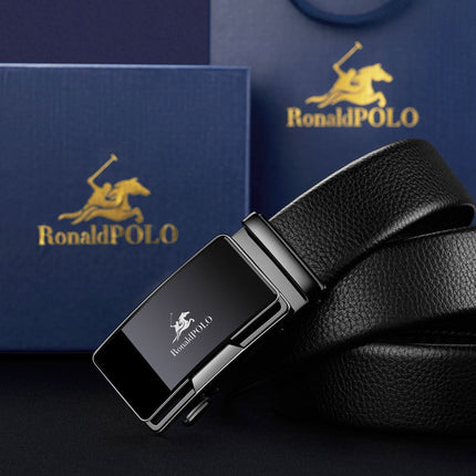 Platinum Paul Leather Men's Belt Top Layer Cowhide Automatic Buckle Business Casual Belt High-end Trousers Wholesale