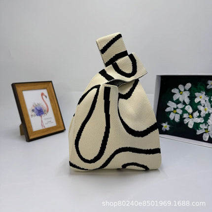 110g Baby Birthday Gift Bag Holiday Knitted Gift Bag Kidsren's First Birthday Party Handbag Gift Knitted Bag