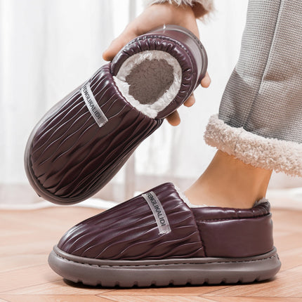 Winter New Cotton Shoes Round Toe Heel Men's Shoes fleece-lined Thickened Warm Cold-proof Home Thick Sole Comfortable Cotton Boots in stock