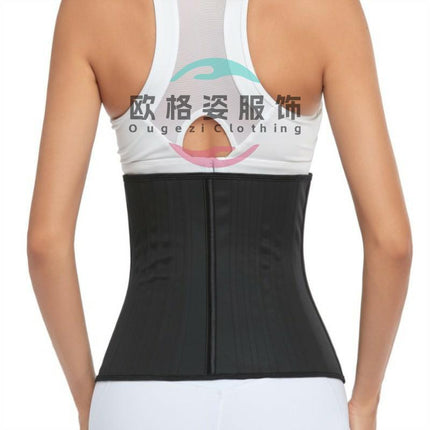 29-Bone Matte Corset Rubber Shapewear Fitness Sports Waist Belt Waist Trainer High Waist Non-Slip