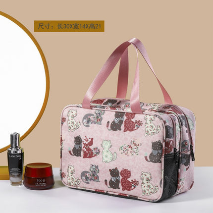 Double-Layer Large-Capacity and Good-Looking Storage Bag for Travel, Portable Toiletry Bag, Simple Waterproof and Stowable Cosmetic Bag