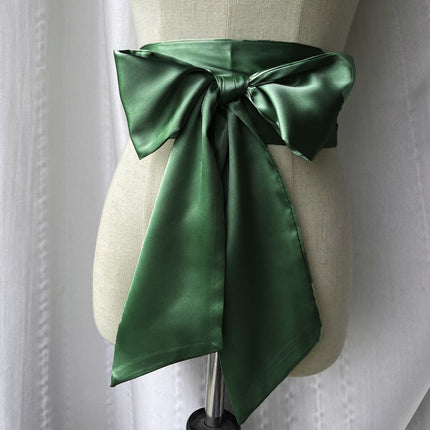 Bow Tight Waist Belt dress Decorative Strap Women's Skirt Waist Cover Wide Belt