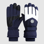 Round logo ski 3d curved finger [male] black and blue / One size fits all