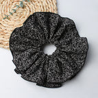 Floral large intestine hair tie-black