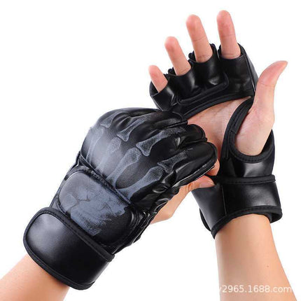 Boxing Supplies Half-Finger Boxing Gloves in Stock Wholesale Professional Boxing Gloves Fighting Sanda Fighting Sandbag Gloves
