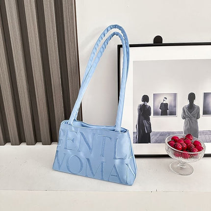 Thai Trendy Cross-Border Niche Design Satin Letter Embroidery Magnetic Buckle Handbag Versatile Crossbody Bag