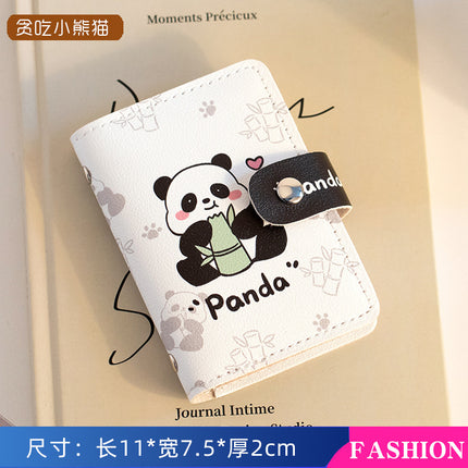 Pacha Dog Large Capacity Multi-Card Slot Card Holder Mini Cute All-In-One Card Holder Id Card Driver's License Card Holder for Women