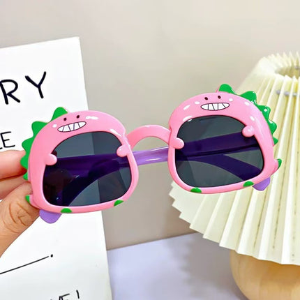 Children's Glasses Baby Sunglasses New Cute Little Dinosaur Cartoon Sunglasses Sun Visors Trendy Boys and Girls Sunglasses