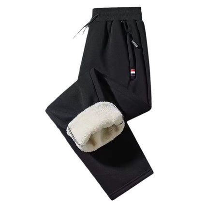 Winter fleece-lined Thickened Casual Sports Pants Men's Loose Korean-style Trendy All-match Lamb Fleece Casual Long Pants