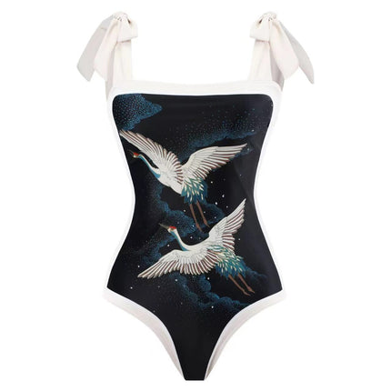 European and American One-Piece Swimsuit Bikini Suit Bikini Conservative Belly-Covering Beach Skirt Chiffon Wrap Skirt Hot Spring Swimsuit