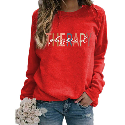 Foreign trade supply therapy printed round neck jacket sweater European size women's coat long sleeve cross-border autumn and winter