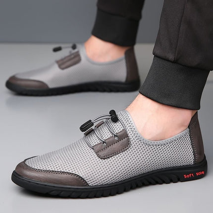 2026 Summer Men's Shoes New Sports Casual Shoes Lightweight Breathable Mesh Shoes Non-Slip Soft Sole Driving Shoes Slip-On