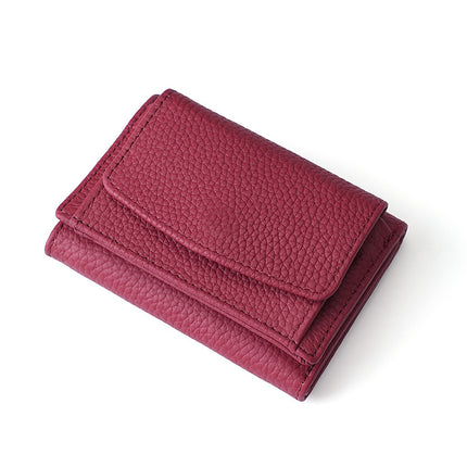 Japan Amazon Lotte Women's Genuine Leather Small Purse rfid Coin Bag Wallet Foreign Trade Mini Short Money Cloth