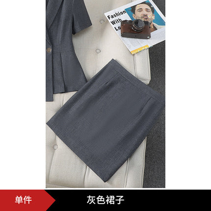 Business wear suit women's summer thin summer elegant goddess fan Gao end hotel front desk workwear suit overalls