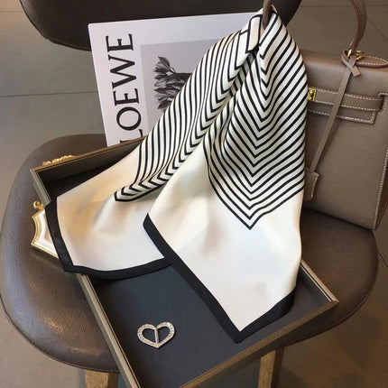 70 Silk Scarf Square Scarf High-end Korean Style Fashion All-match Professional Silk Small Scarf Retro Printed Silk Scarf for Women