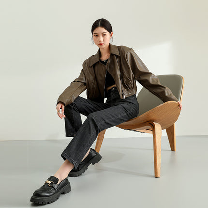 The Mainly Recommended Retro Straight-Leg Jeans for Women in Autumn and Winter. High-Waisted Slimming Look Cigarette Pipe Pants for Small People. High Street Fashion