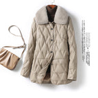 Rice color gray mink hair / M