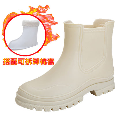 Cross-border women's new water shoes plastic waterproof shoes outdoor work rain shoes light non-slip rubber shoes kitchen overshoes