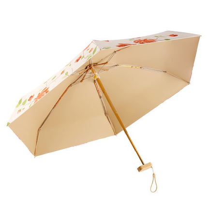 Color glue sunscreen sunshade umbrella dual-purpose folding compact and convenient UV protection sun umbrella women's high-level custom