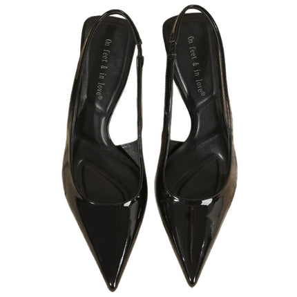 Spring New Style Simple Fashion Casual Shallow Pointed Toe Sandals for Women Black Stiletto Heels Toe-Back Hollow Sandals