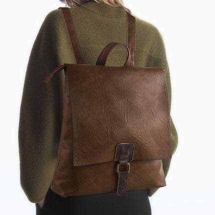 European and American Retro Cowhide Backpack Cross-border Outdoor Large Capacity Backpack Work Commuter Shoulder Bag Multifunctional Women's Bag